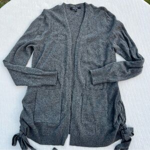 SAKS FIFTH AVENUE WOMENS GRAY
CASHMERE LONG OPEN FRONT
CARDIGAN Sz XL